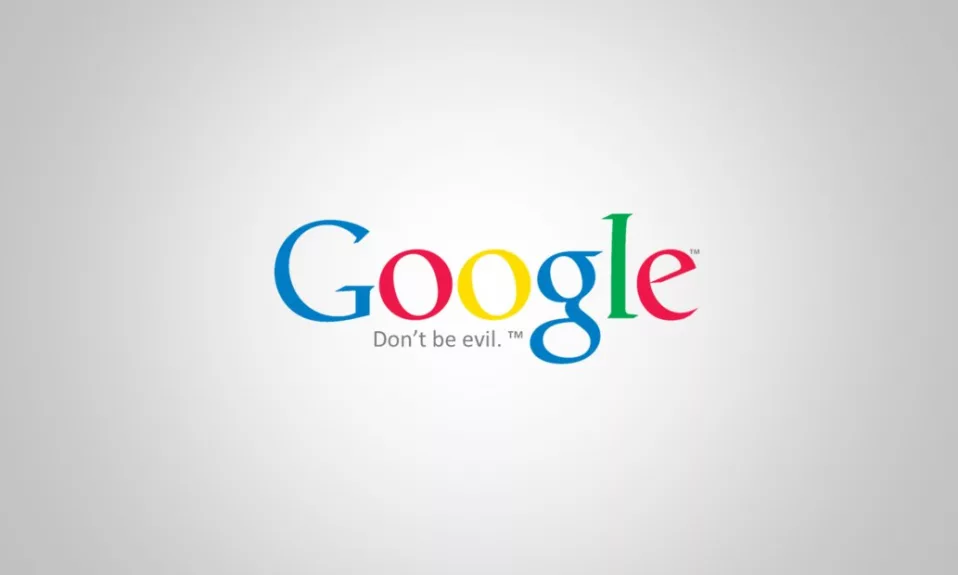 Logo Google coloré avec slogan.